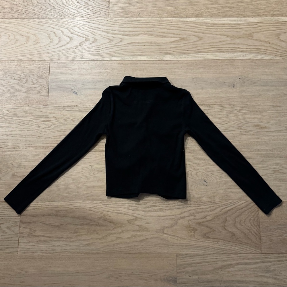 Zara Ribbed Button Up Top - Picture 2 of 8